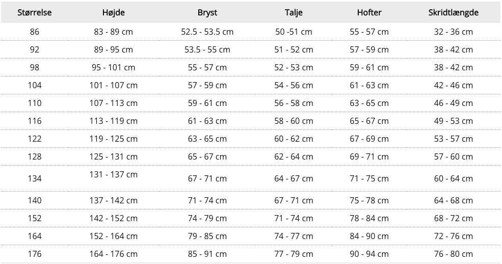 skibukser-boern-stoerrelsesguide