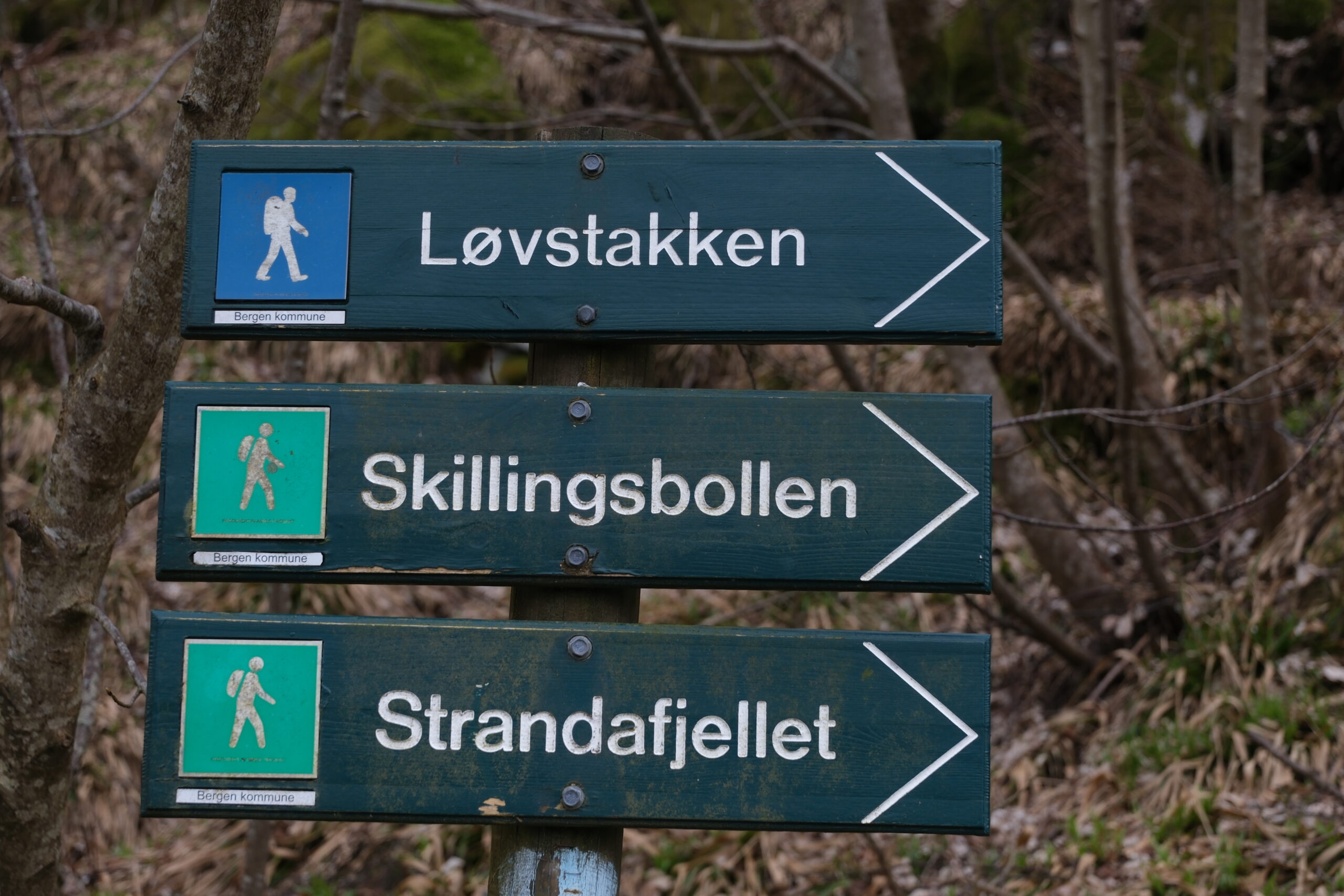 Løvstakken i Bergen rutemarkering